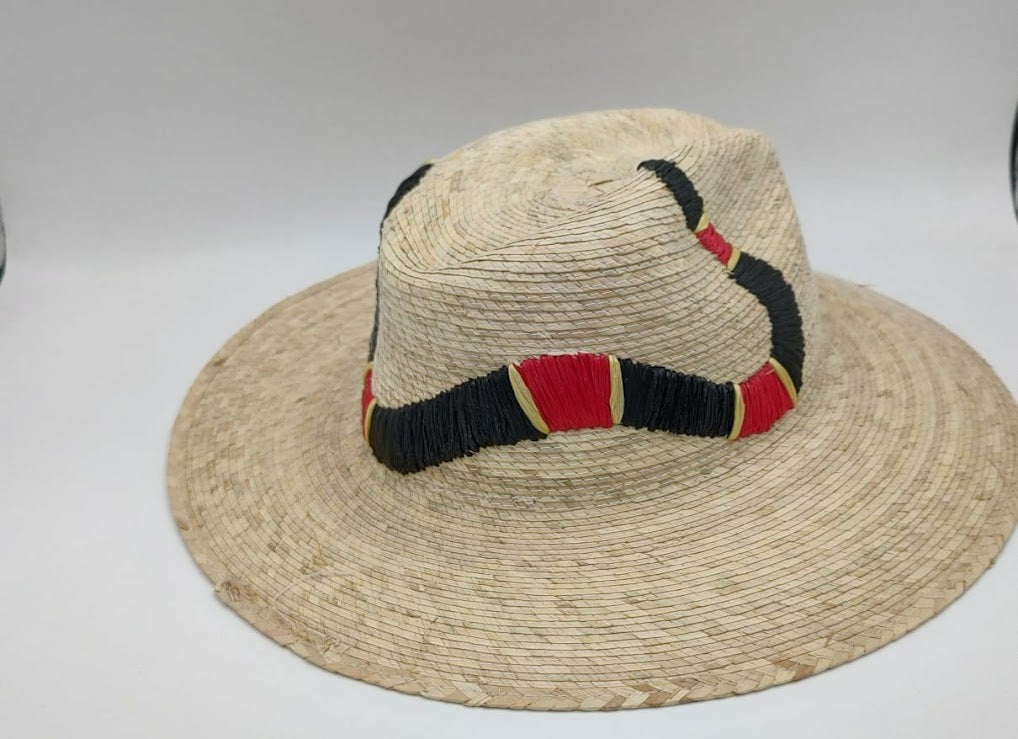 Embroidered Snake Straw Hat