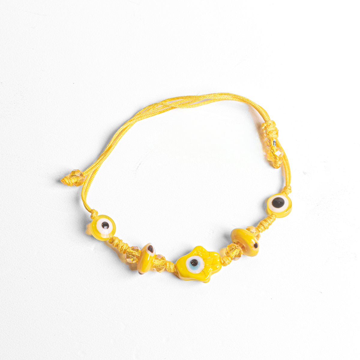 Colorful Bracelet with Hamsa Charms