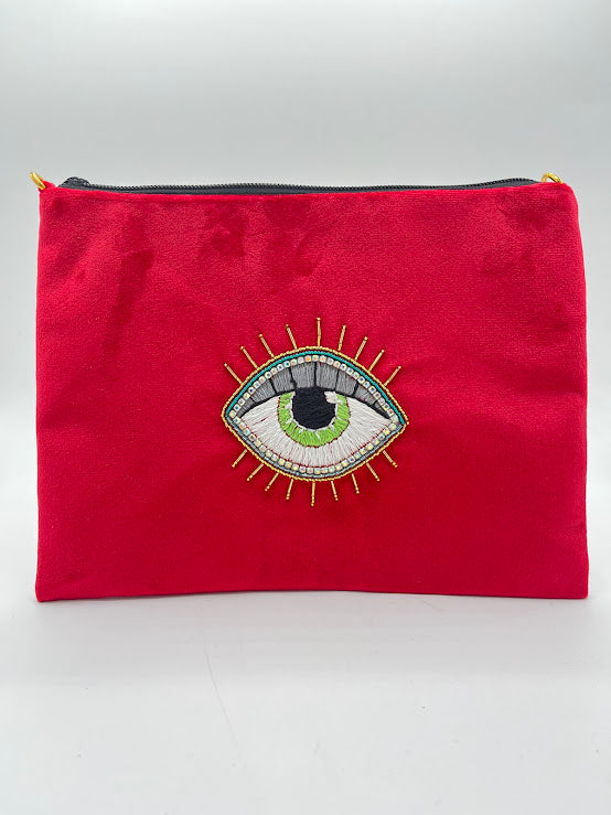 Velvet eye pouch bag