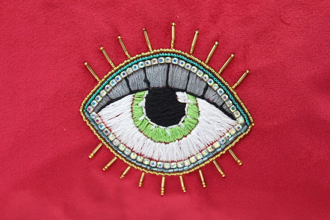 Velvet eye pouch bag