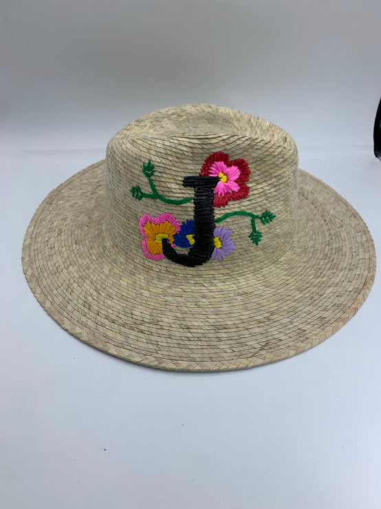 Personalized straw hat.