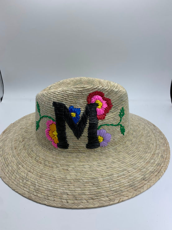 Personalized straw hat.