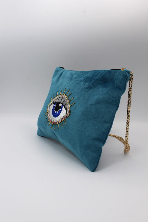Velvet eye pouch bag