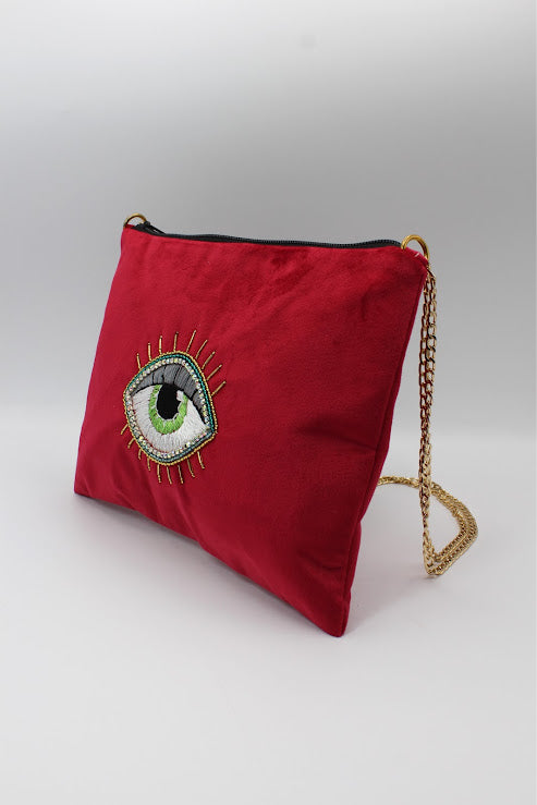 Velvet eye pouch bag