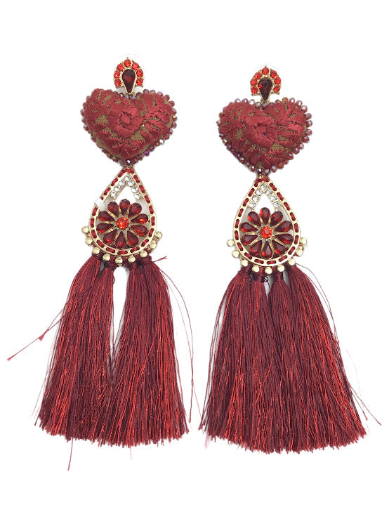 EMBROIDERED EARRINGS