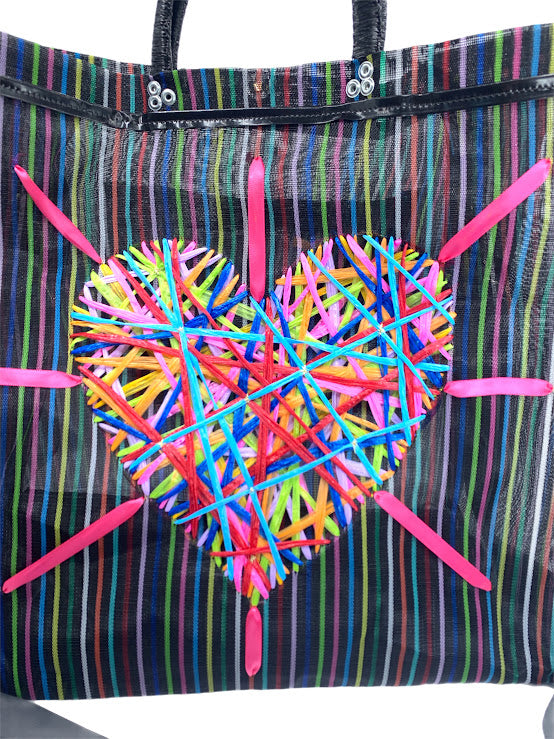 Ribbon heart bag