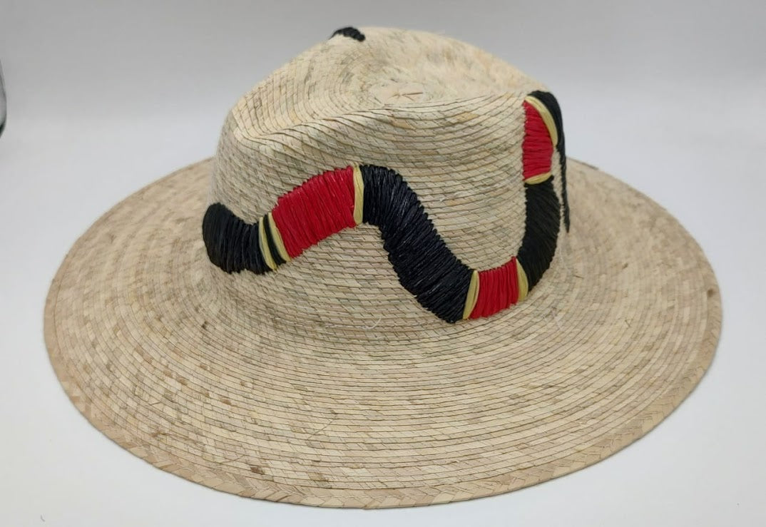 Embroidered Snake Straw Hat