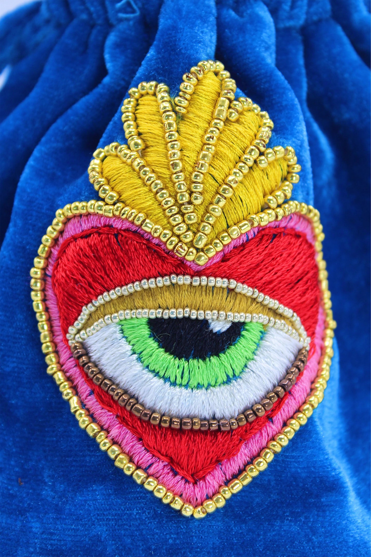Velvet Handbag Evil eye