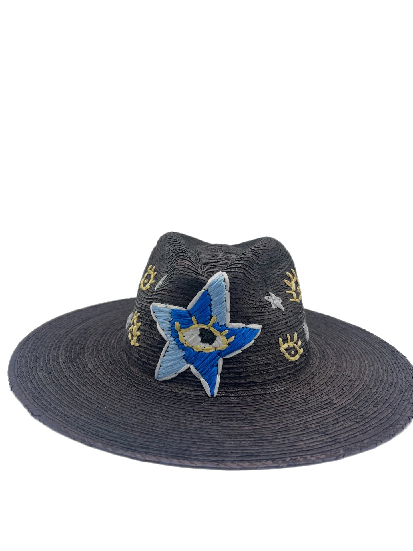 Embroidered evil eye and stars