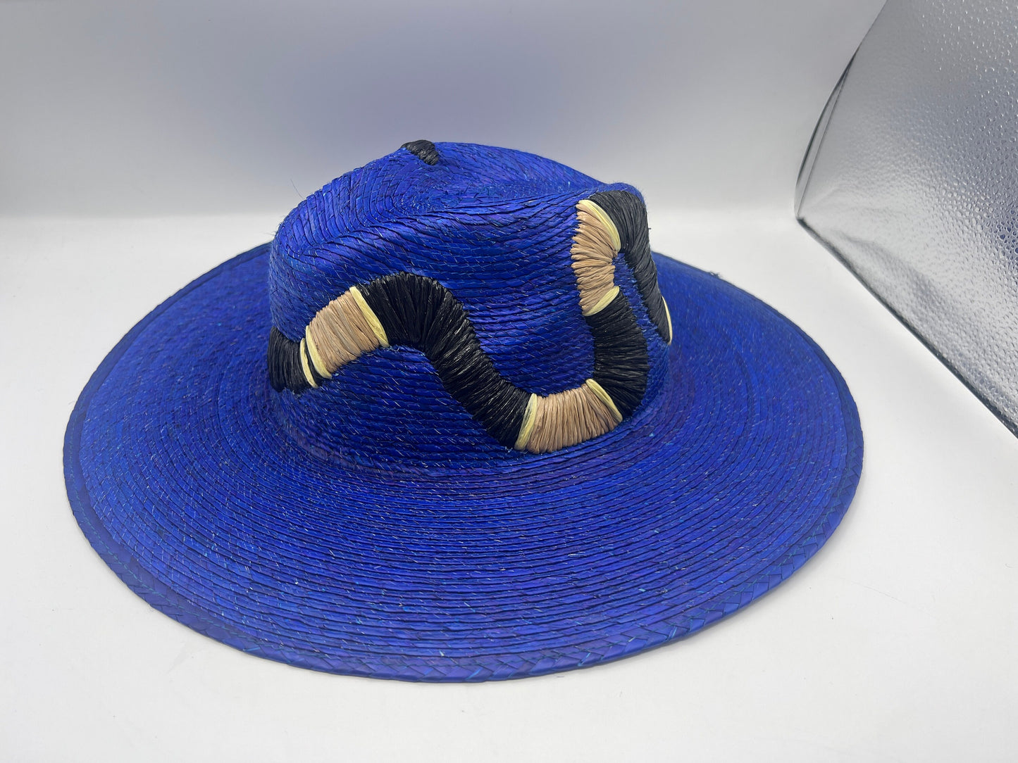 Embroidered Snake Straw Hat
