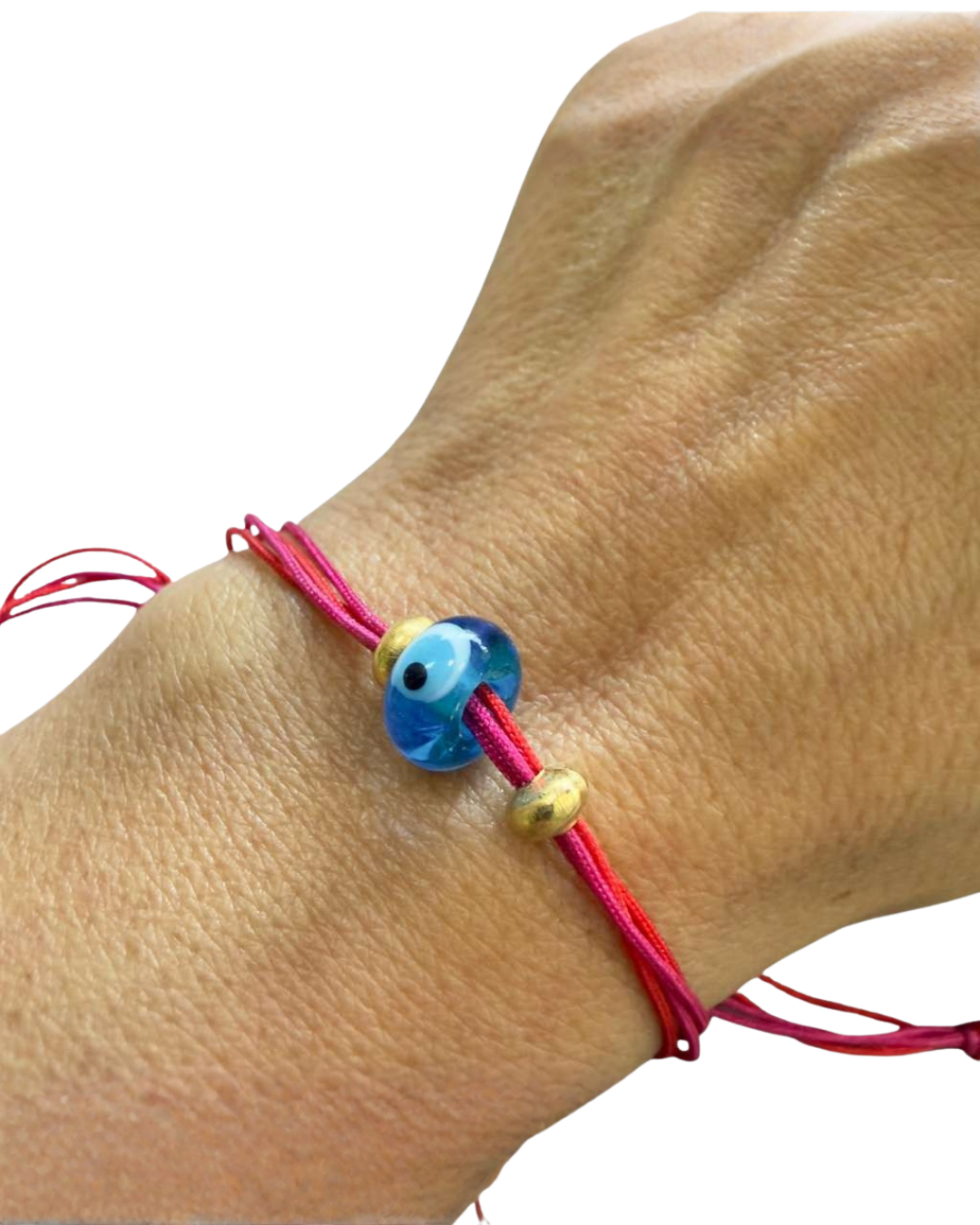 Pink Red String Evil Eye Bracelet – Adjustable Protection Bracelet