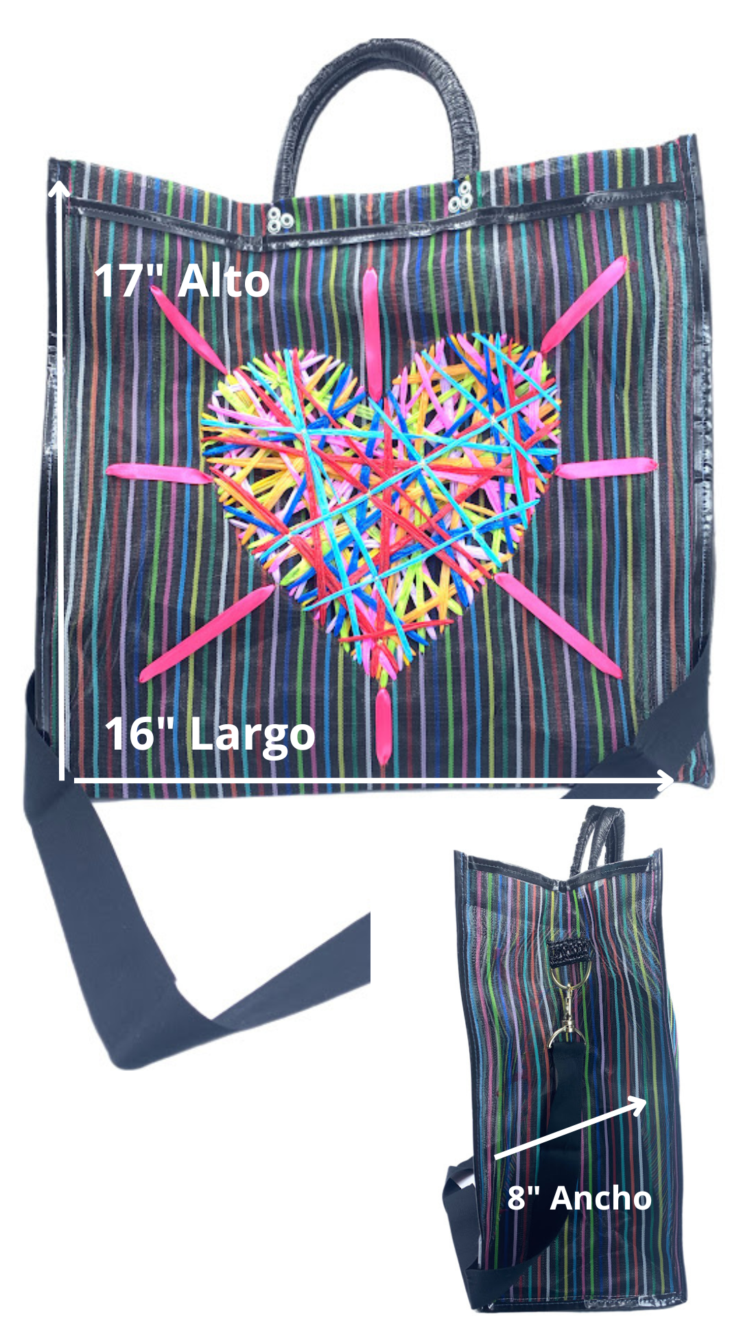 Ribbon heart bag