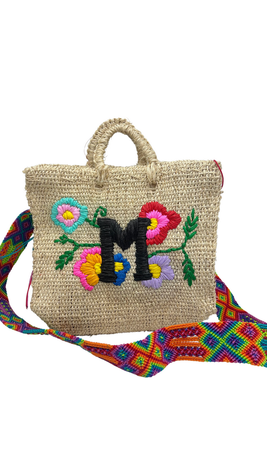 Inicial floral itxle handbag