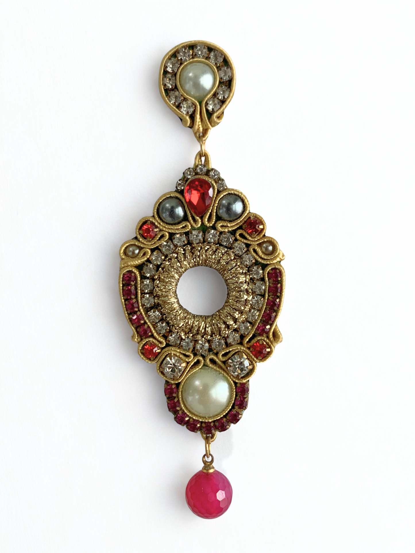 Golden Halo Pearl Earrings