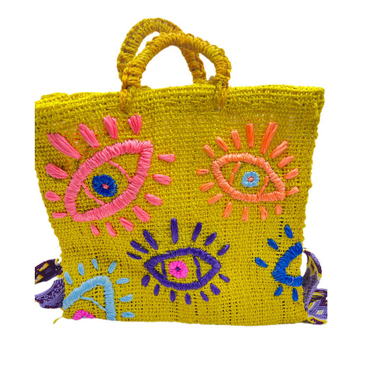 Multi Evil Eye Henequen Bag