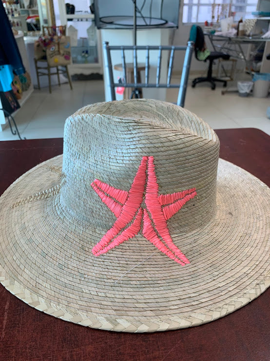 Embroidered or hand painted beach sea theme hat