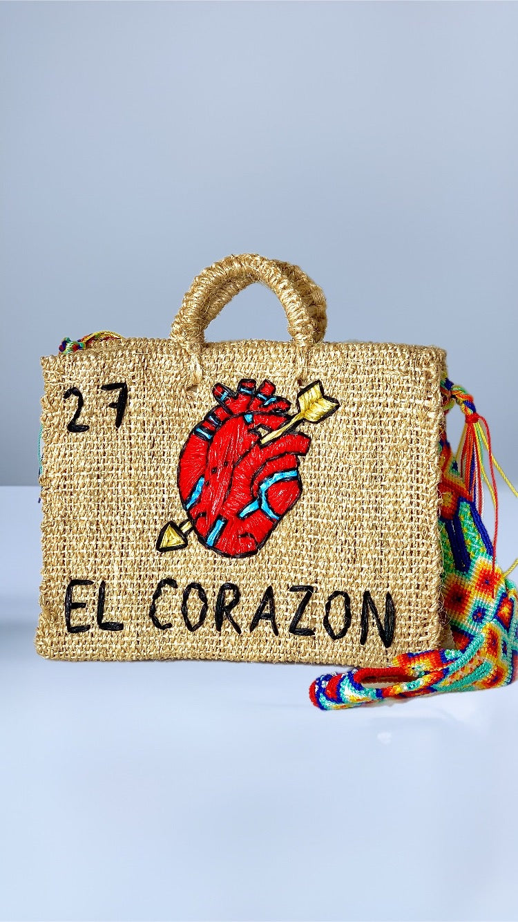 El Corazon lottery henequen bag