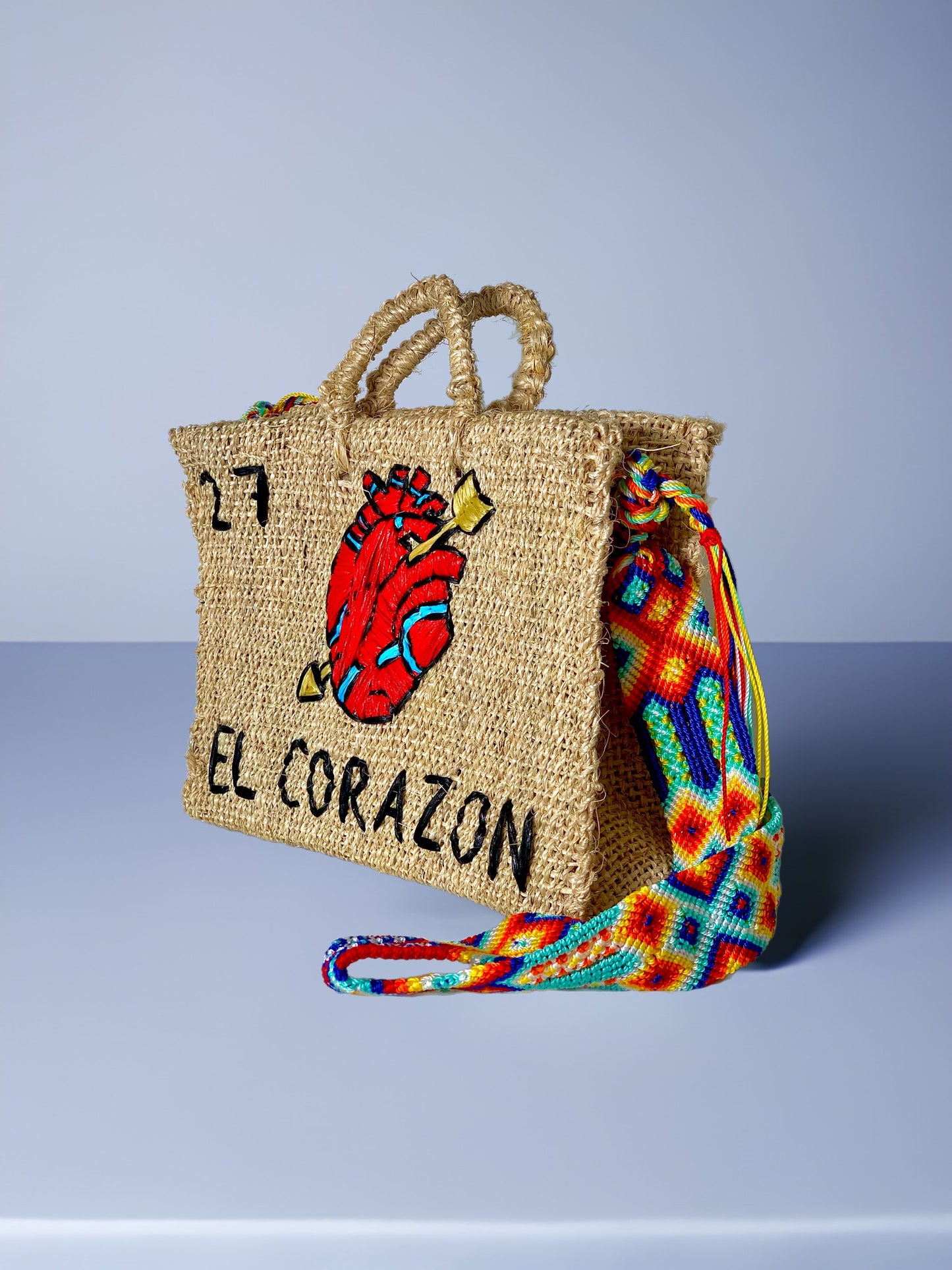 El Corazon lottery henequen bag