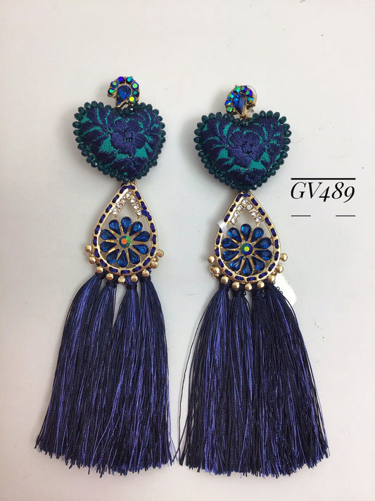 EMBROIDERED EARRINGS