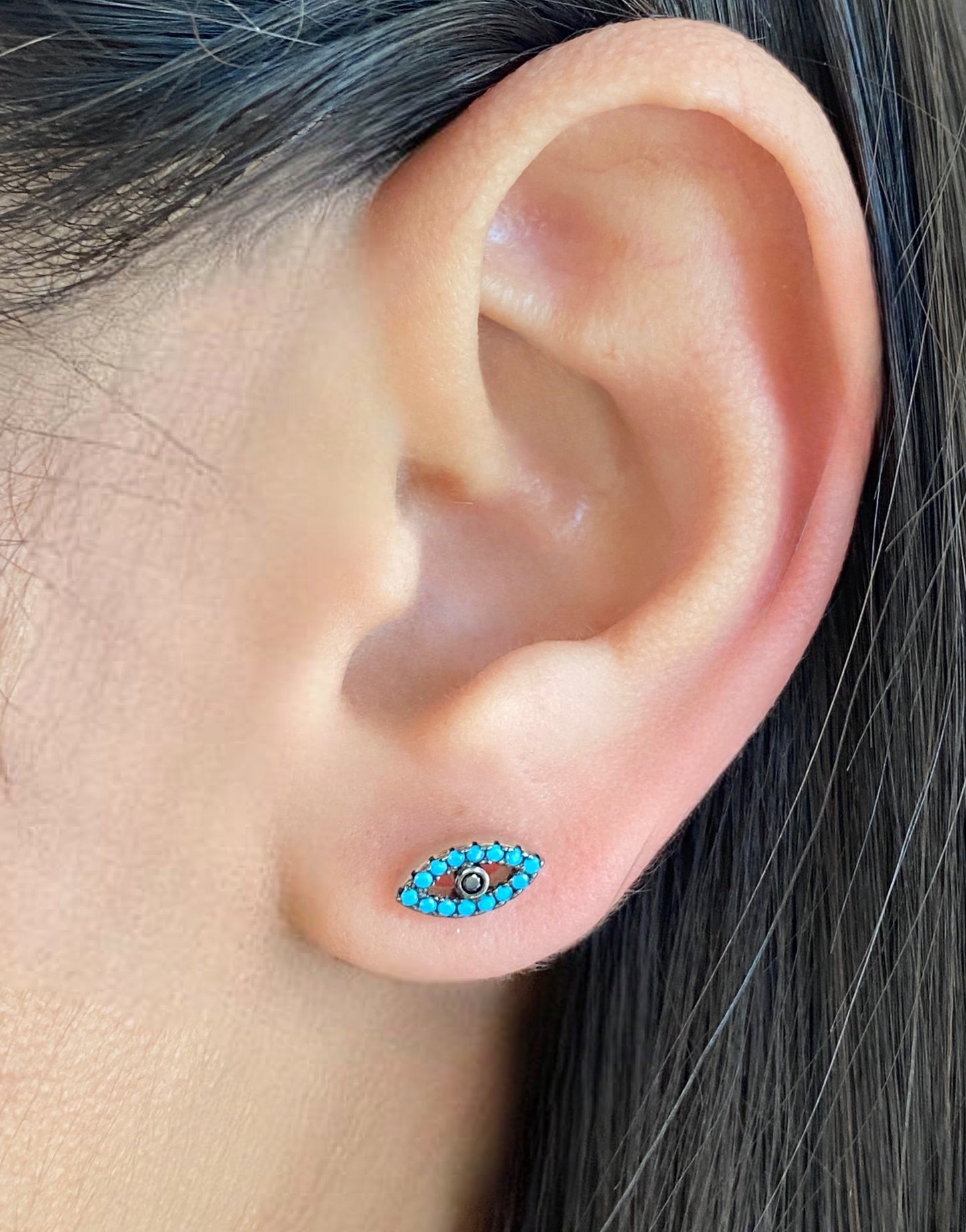 FORAR19 EVIL EYE STUD EARINGS