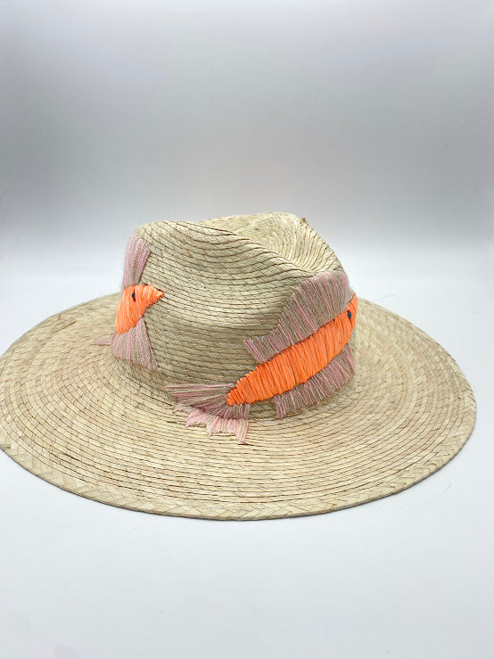 Embroidered or hand painted beach sea theme hat