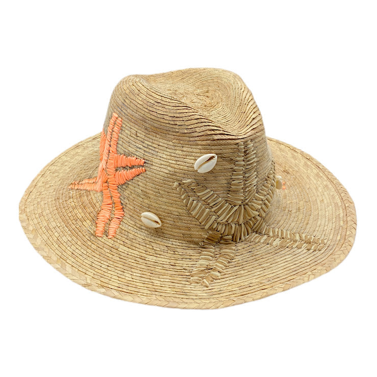 Embroidered or hand painted beach sea theme hat