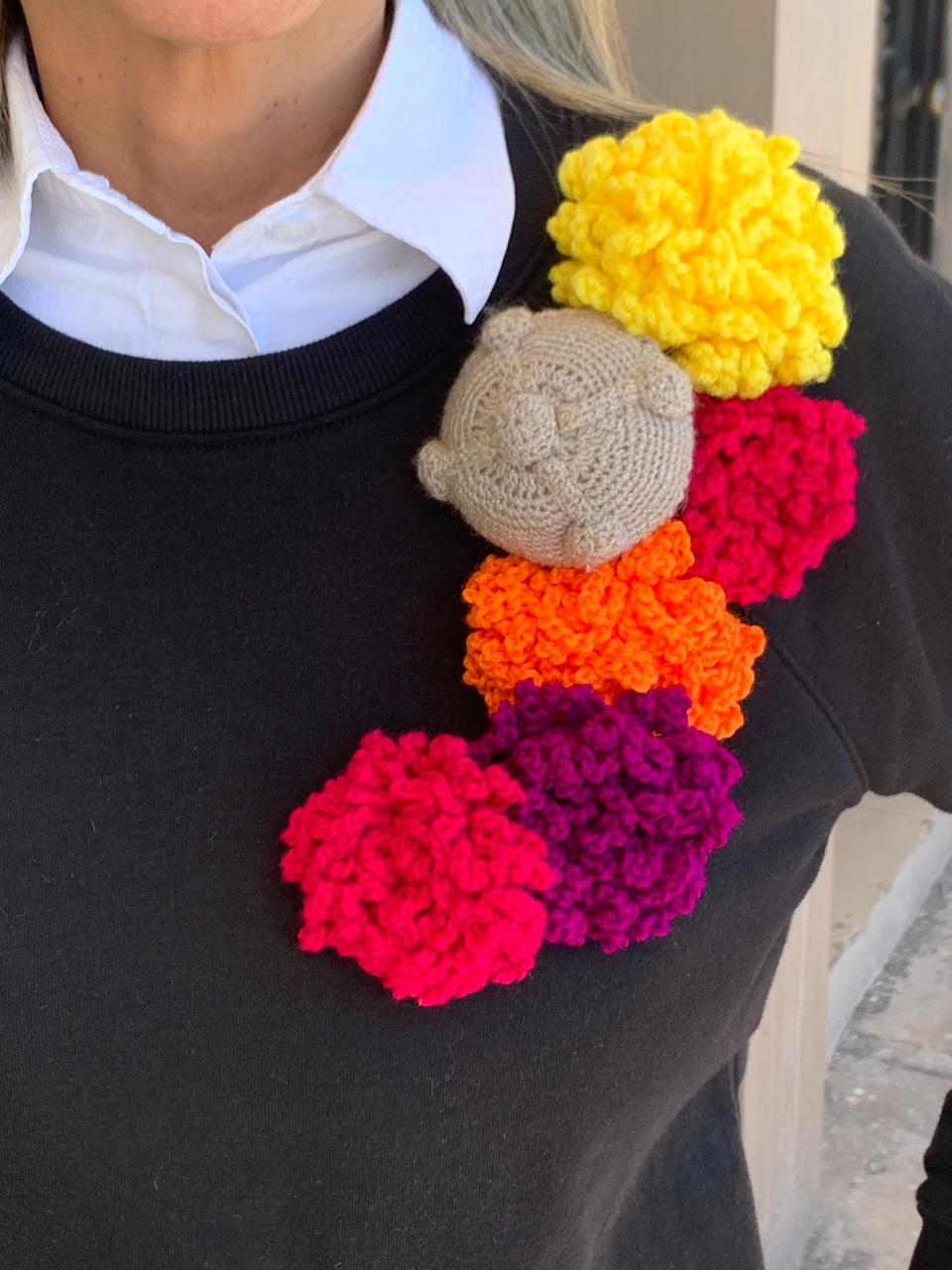 Handcrafted “Marigold Dreams” Sweatshirt – Mexican Artisan Design