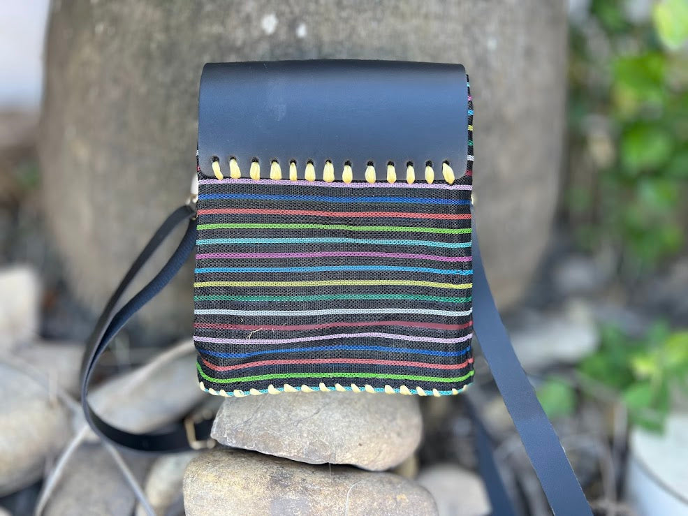 Embroidered Evil Eye Mesh Cross body