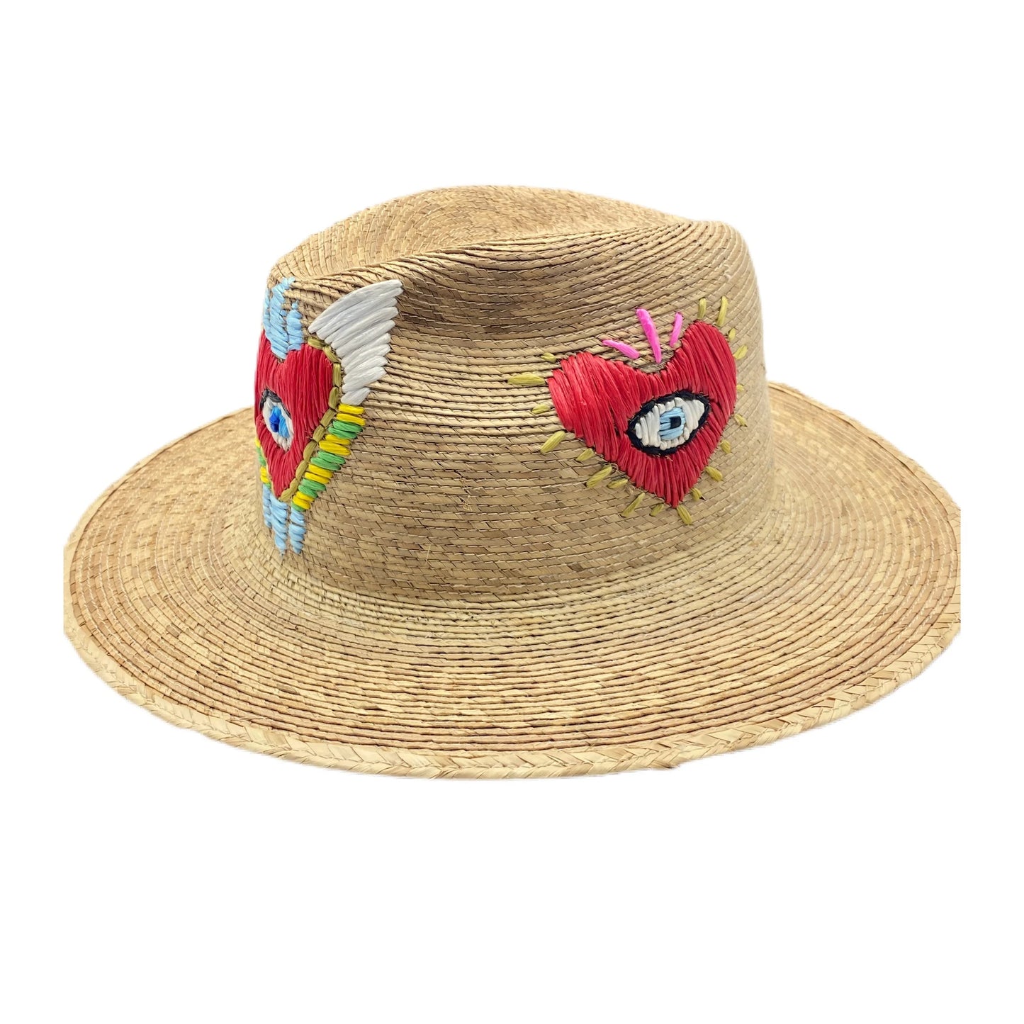 Embroidered straw hat
