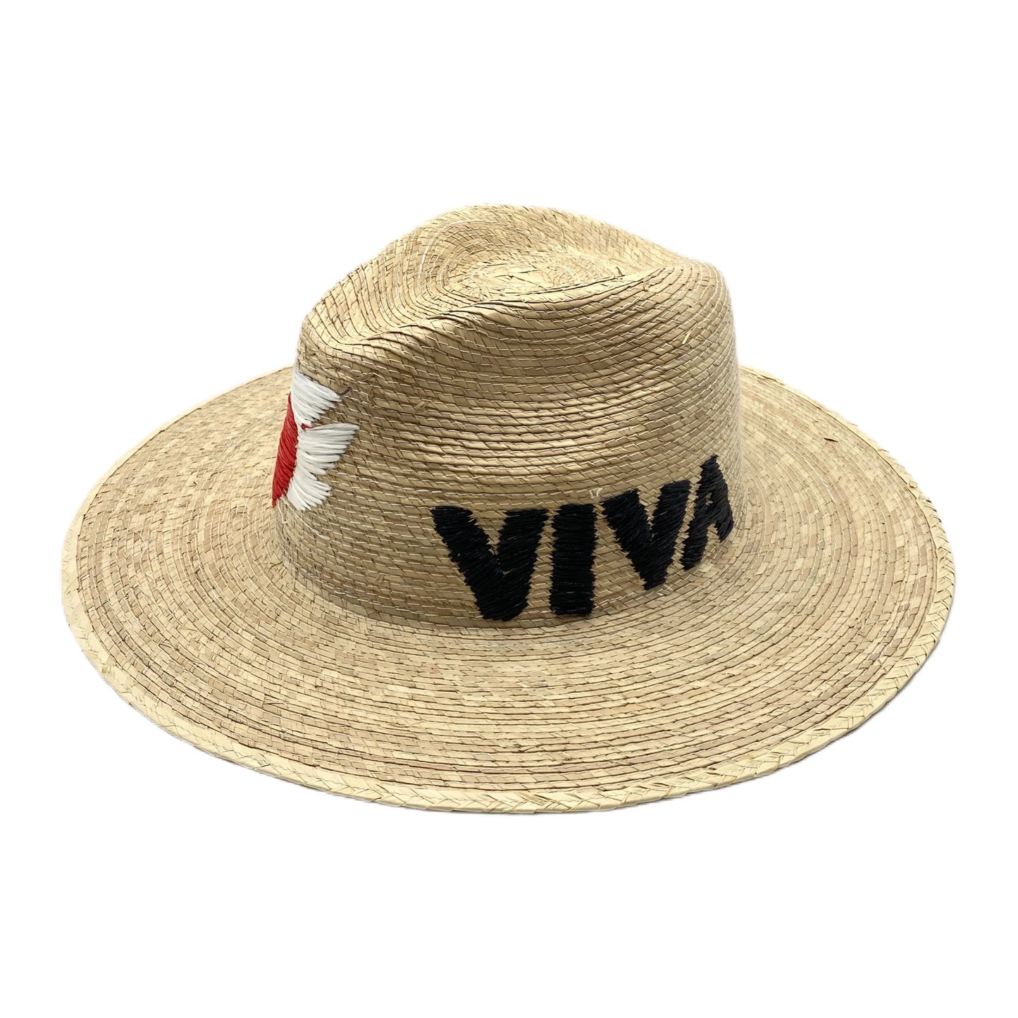 Embroidered straw hat
