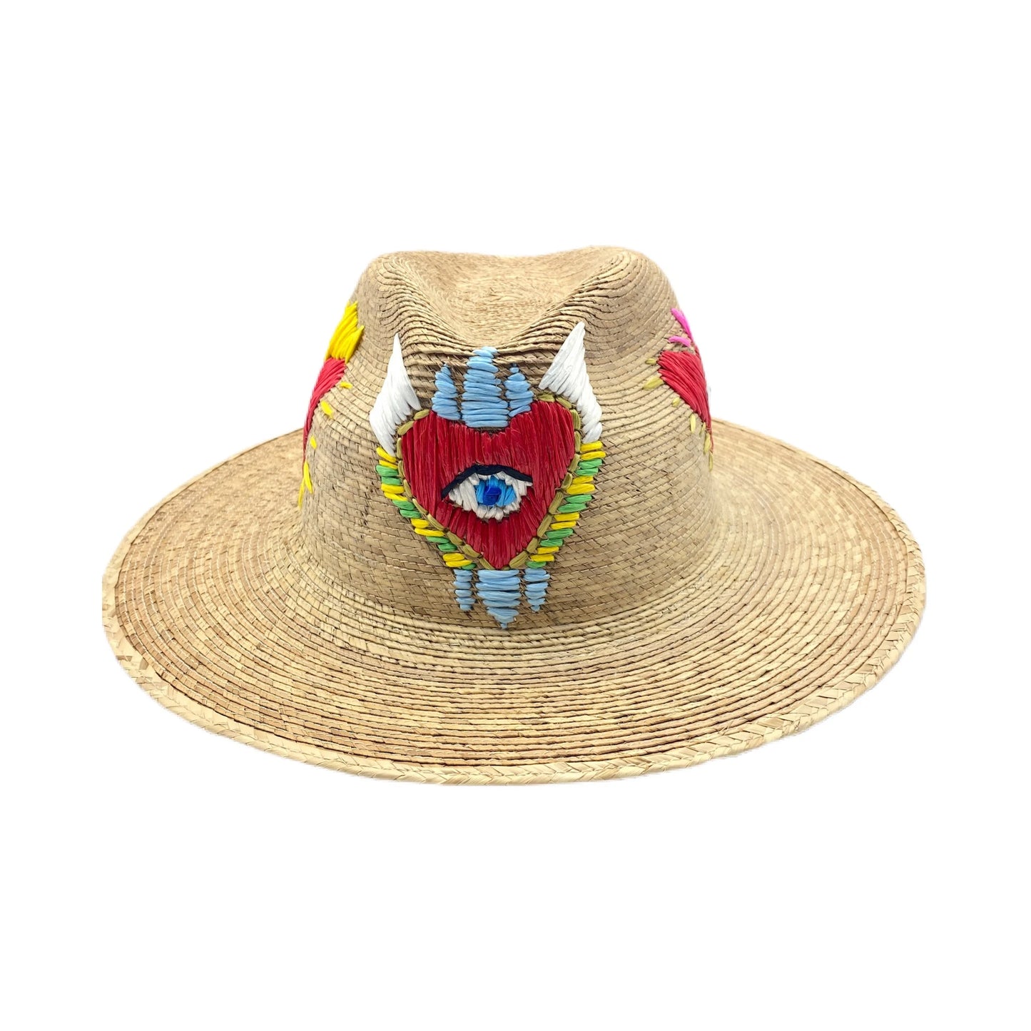 Embroidered straw hat