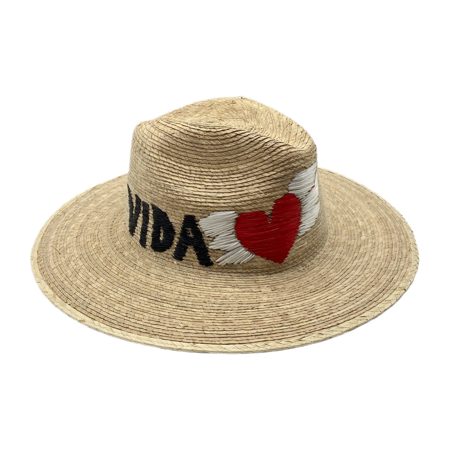 Embroidered straw hat