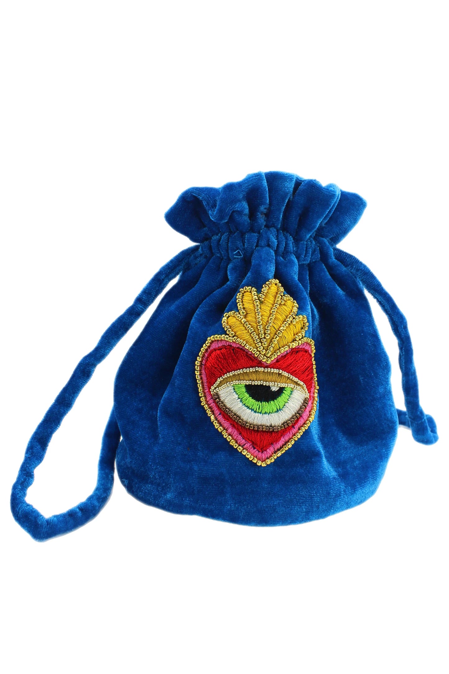 Velvet Handbag Evil eye
