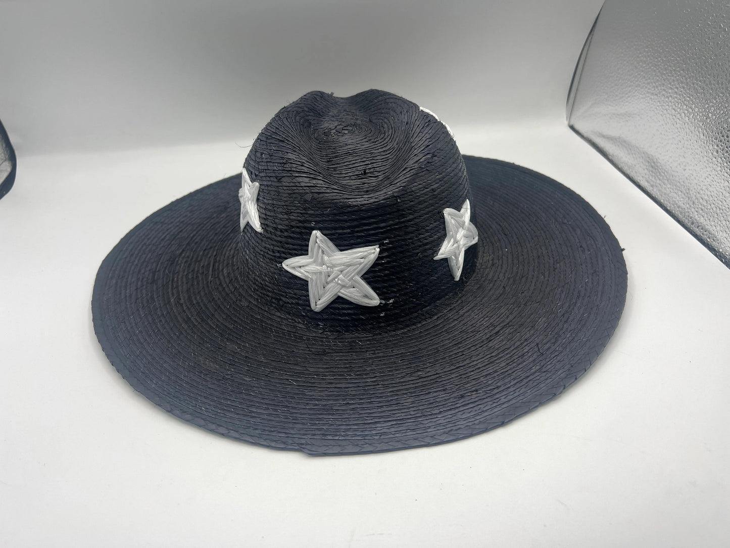 Embroidered star straw hat
