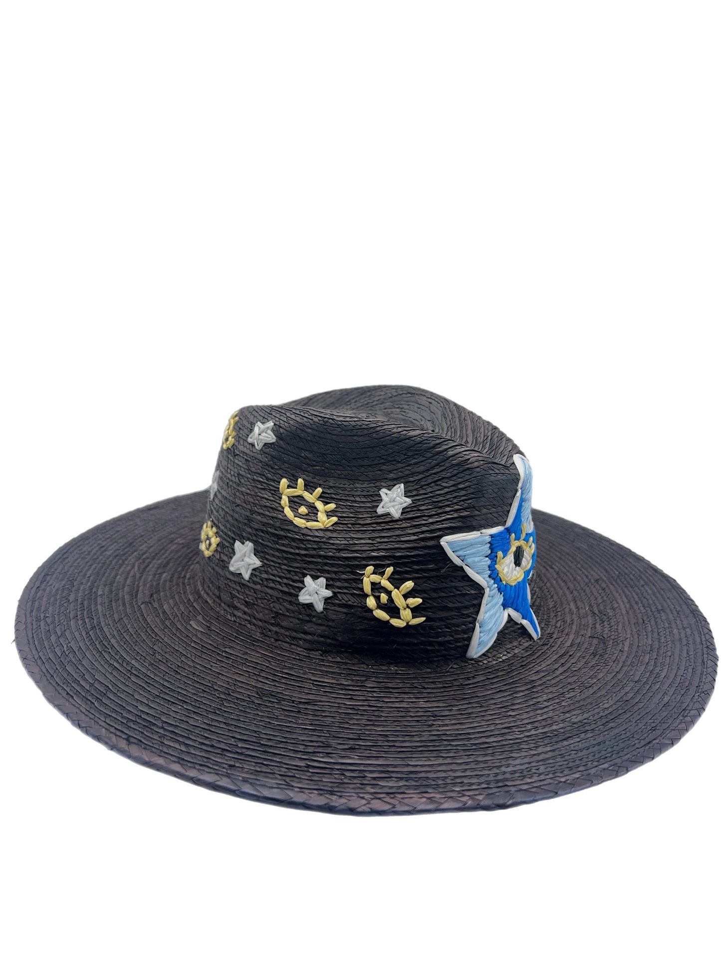 Embroidered evil eye and stars