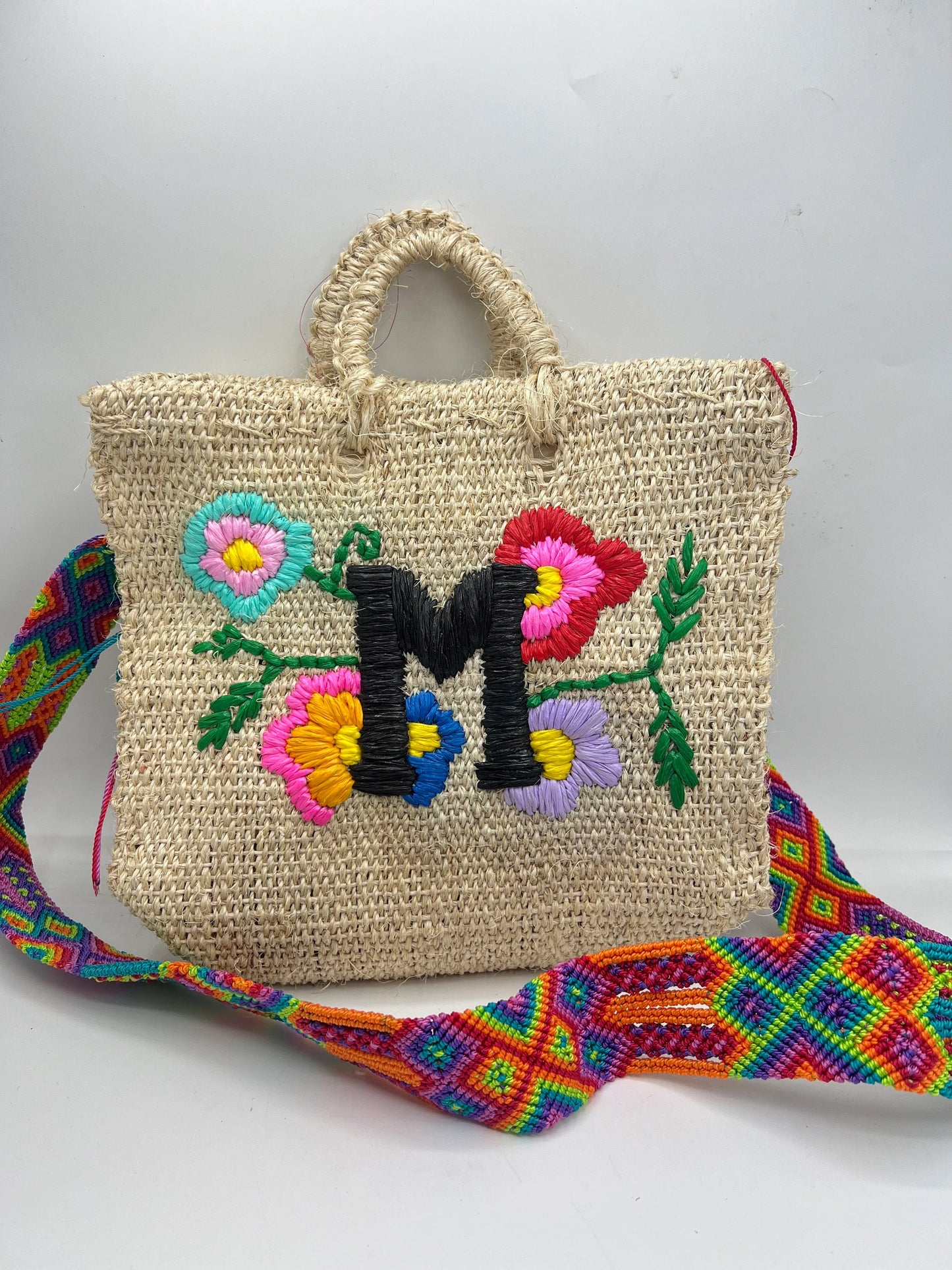 Inicial floral itxle handbag